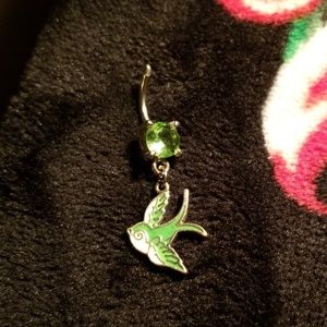 Green Sparrow Belly Ring